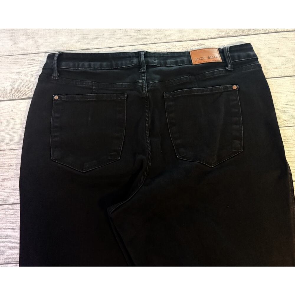 Judy Blue High Waist Tummy Control Straight Fit Black Denim Jeans Size 20W - Picture 9 of 9